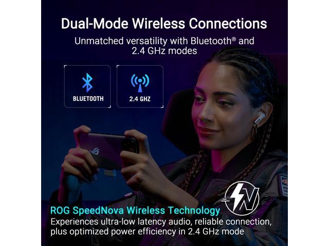 ASUS - ROG Cetra True Wireless SpeedNova In-Ear Gaming Earbuds - White - image 4