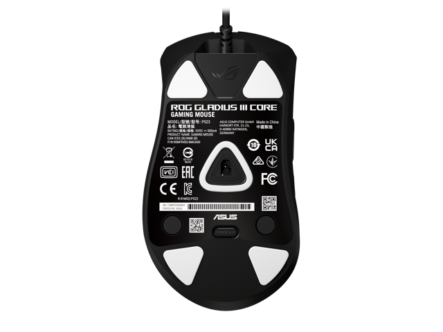 ASUS - ROG Gladius III Core Lightweight Optical Ergonomic Gaming Mouse - Wired - Black - image 8