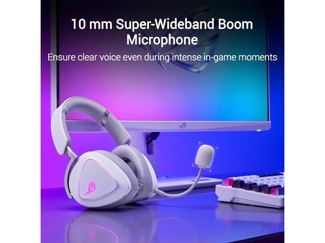 ASUS - ROG Delta II Wireless RGB Gaming Headset for PC/Mac, Xbox, PS5, PS4 and Switch - White - image 8