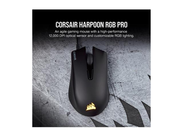 Corsair Harpoon PRO - RGB Gaming Mouse - Lightweight Design - 12,000 DPI Optical Sensor, Wired Pro