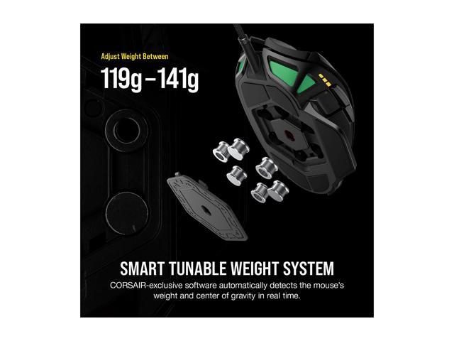 CORSAIR - Nightsword RGB Tunable FPS/MOBA Wired Optical Gaming Mouse with Adjustable Weights - Wired - Black - image 3