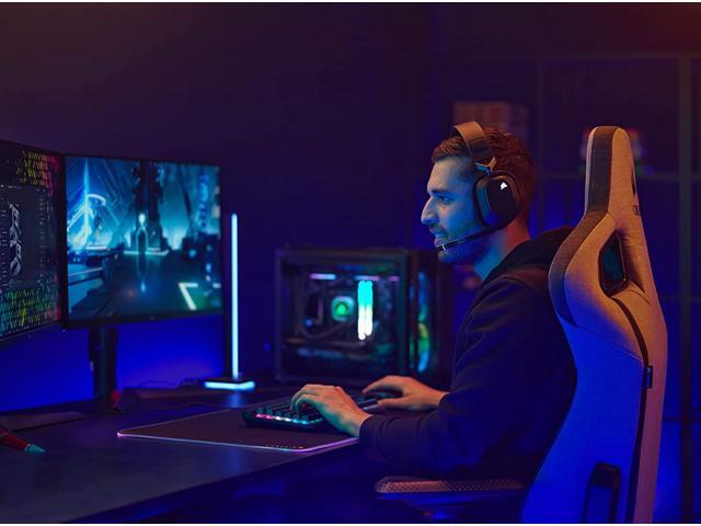 CORSAIR - HS80 RGB Wireless Gaming Headset for PC, Mac, PS5, PS4 - Carbon - image 9