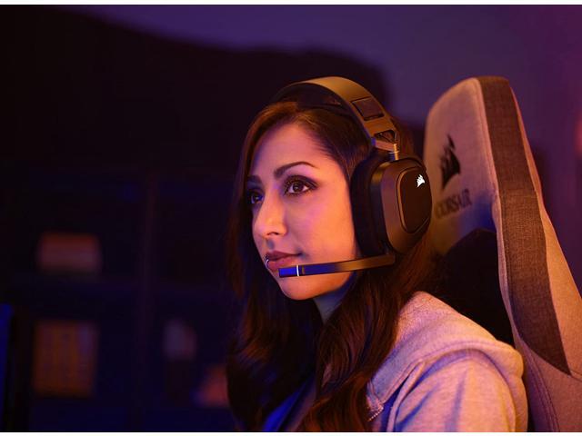 CORSAIR - HS80 RGB Wireless Gaming Headset for PC, Mac, PS5, PS4 - Carbon - image 8