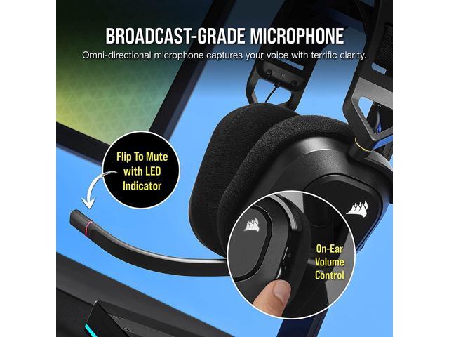 CORSAIR - HS80 RGB Wireless Gaming Headset for PC, Mac, PS5, PS4 - Carbon - image 7