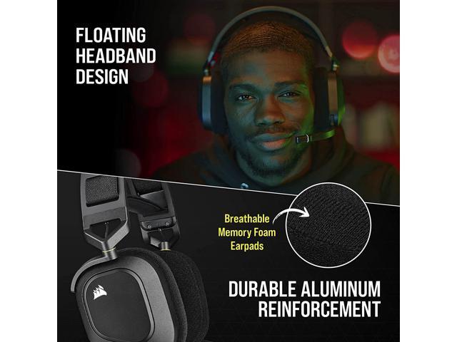 CORSAIR - HS80 RGB Wireless Gaming Headset for PC, Mac, PS5, PS4 - Carbon - image 5