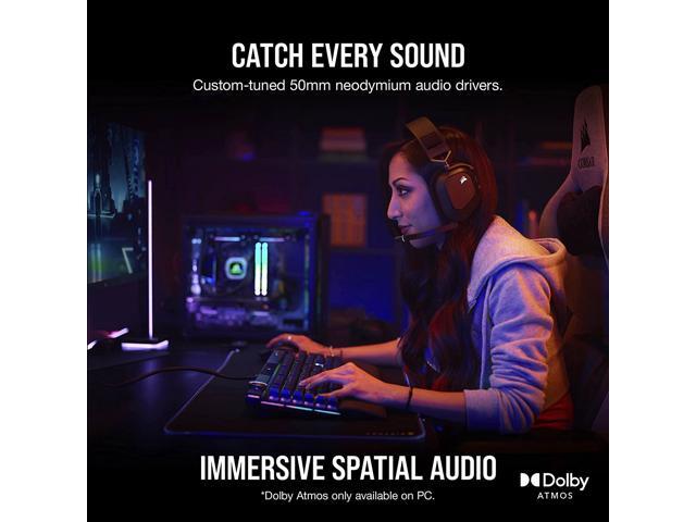 CORSAIR - HS80 RGB Wireless Gaming Headset for PC, Mac, PS5, PS4 - Carbon - image 4