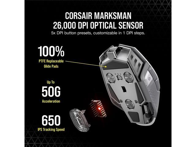 CORSAIR - M65 Ultra Wireless Optical Gaming Mouse with Slipstream Technology - Wireless - White - image 5