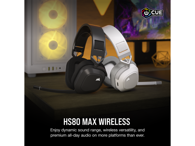 CORSAIR - HS80 MAX Wireless Gaming Headset for PC, PS5, PS4 - Steel Gray - image 3