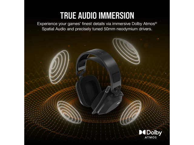 CORSAIR - HS80 MAX Wireless Gaming Headset for PC, PS5, PS4 - Steel Gray - image 6