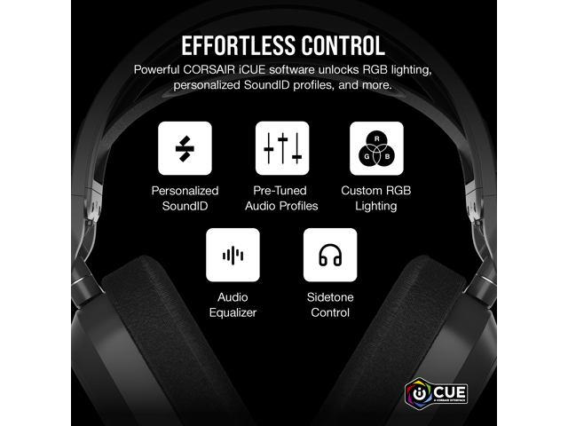 CORSAIR - HS80 MAX Wireless Gaming Headset for PC, PS5, PS4 - Steel Gray - image 9