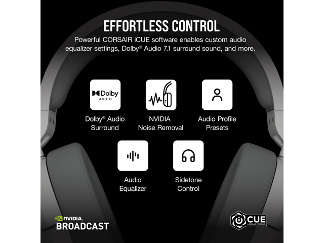 CORSAIR - HS Series HS55 Wireless Gaming Headset for PC, PS5, and Mobile - White - image 8