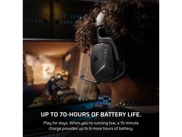 CORSAIR - VOID v2 Wireless Gaming Headset for PC, PS5, PS4, Nintendo Switch, and Mobile - Carbon - image 9