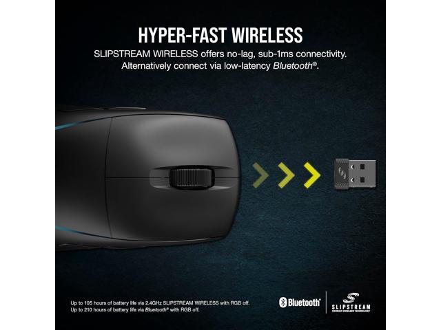 CORSAIR - M75 WIRELESS Lightweight Optical RGB Gaming Ambidextrous Mouse - Wireless - Black - image 7