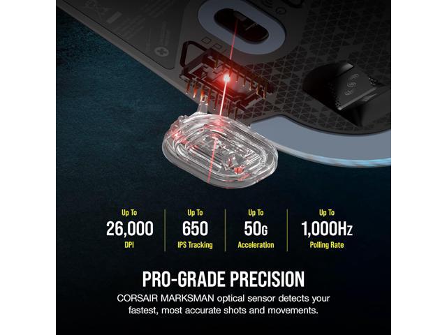 CORSAIR - M75 WIRELESS Lightweight Optical RGB Gaming Ambidextrous Mouse - Wireless - Black - image 4