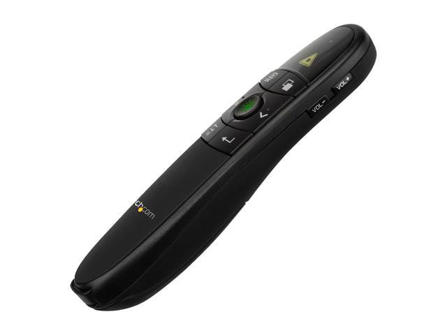 StarTech. com Wireless Presentation Remote with Green Laser Pointer - 90 ft. (27 m) - Black - PRESREMOTEG