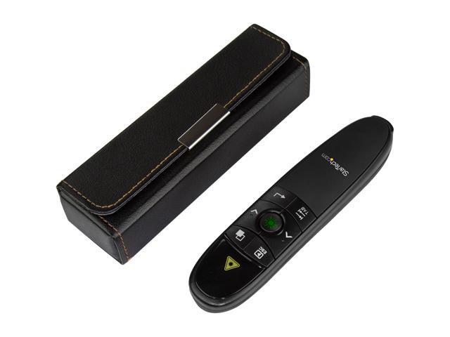StarTech. com Wireless Presentation Remote with Green Laser Pointer - 90 ft. (27 m) - Black - PRESREMOTEG
