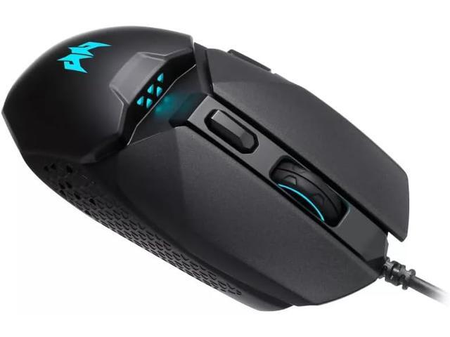 Acer Predator Cestus 327 Gaming Mouse, PixArt Optical Sensor, 8,000 DPI, RGB Lighting, Ergonomic Design, Lightweight Wired Gaming Mouse - Black