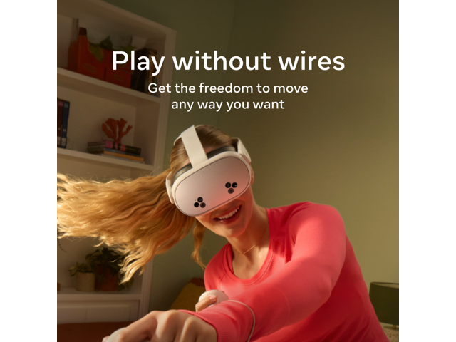 Meta - Quest 3S 128GB | Virtual Reality Headset Without Wires — Thirty-Three Percent More Memory — 2X Graphical Processing - White - image 4