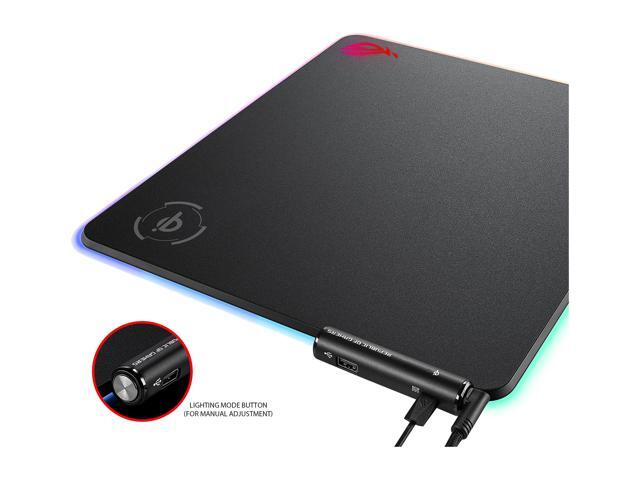 ASUS ROG Balteus Qi Vertical Gaming Mouse Pad with Wireless Qi Charging Zone, Hard Micro-Textured Gaming Surface, USB Pass-Through, Aura Sync RGB...