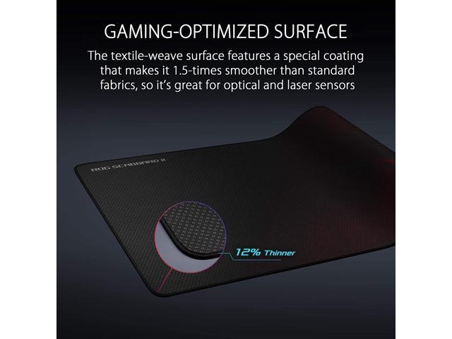 ASUS NC08 ROG Scabbard II Extended Gaming Mouse Pad, Nano Technology Smooth Glide Tracking, Protective Coating for Water, Oil, Dust-Repelling Surface