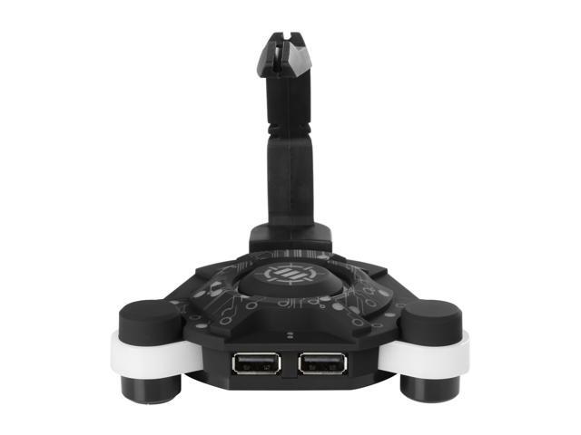 ENHANCE Mouse Bungee Cord Holder and Active USB Hub with Blue LED Lighting - Boost Gaming Accuracy By Eliminating Cable Drag