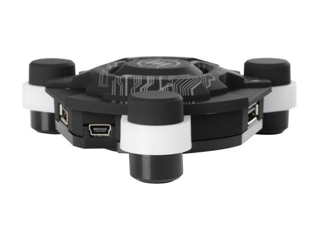 ENHANCE Mouse Bungee Cord Holder and Active USB Hub with Blue LED Lighting - Boost Gaming Accuracy By Eliminating Cable Drag