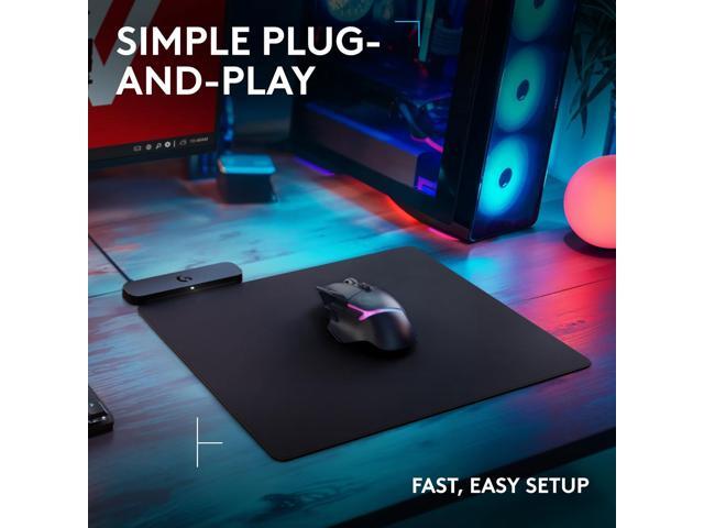 Logitech - POWERPLAY 2 Gaming Mouse Pad with Wireless Charging - Black - image 3