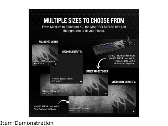 CORSAIR - MM300 PRO Gaming Mouse Pad with Premium Spill-Proof Cloth - Extended - Black - image 8