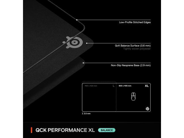 SteelSeries - QcK Performance Gaming Mouse Pad XL - Balance - Black - image 11