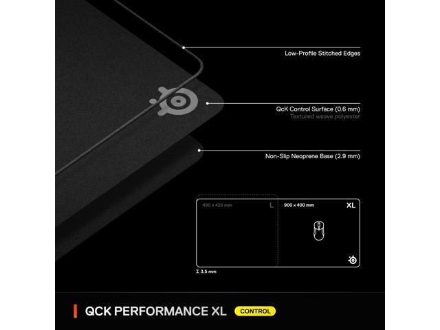 SteelSeries - QcK Performance Gaming Mouse Pad XL - Control - Black - image 11