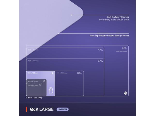 SteelSeries - QcK Cloth Gaming Mouse Pad (Large) - Lavendar - image 3