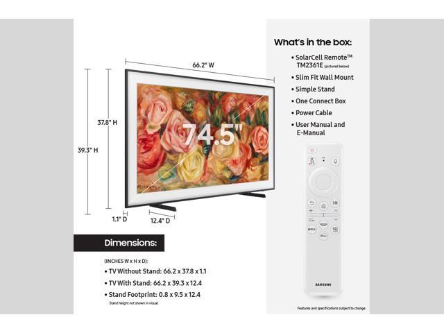 Samsung - 75” Class LS03D The Frame Series QLED 4K with Anti-Reflection and Slim Fit Wall Mount Included (2024) - image 12
