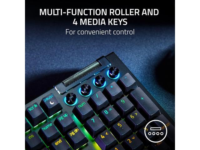 Razer - BlackWidow V4 Full Size Wired Mechanical Green Clicky Switch Gaming Keyboard with Chroma RGB Backlighting - Black - image 8
