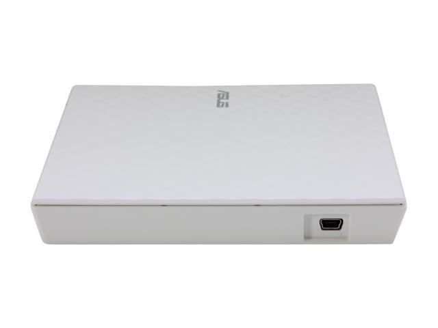 ASUS USB 2.0 White External Slim CD / DVD Re-Writer Mac OS Compatible Model SDRW-08D2S-U
