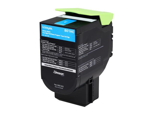 Lexmark 80C1HC0 High Yield Return Program Toner Cartridge - Cyan