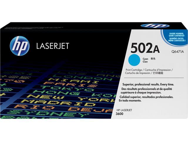 HP 502A LaserJet Toner Cartridge - Cyan
