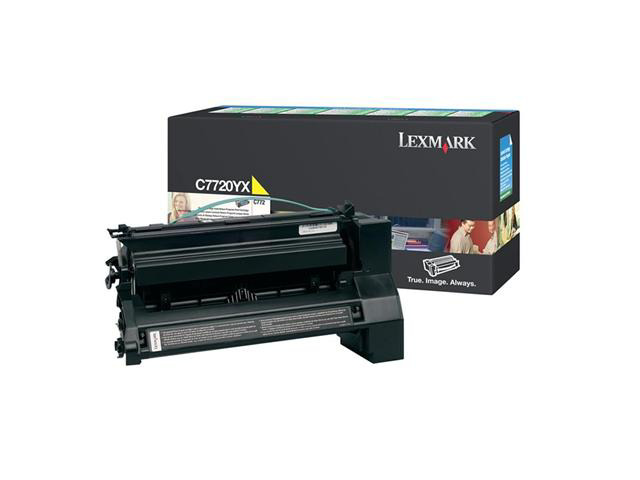 Lexmark C7720YX Extra High Yield Return Program Toner Cartridge - Yellow