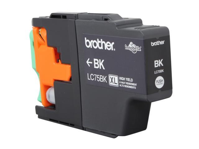 Brother LC75BK Original Ink Cartridge - Inkjet - 600 Pages - Black - 1 Each