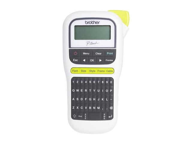 Brother P-touch PT-H110 Easy, Portable Label Maker, Thermal Transfer, 180 dpi, 20mm./sec, Up to 2 Print Lines, Manual Cutter