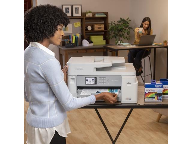 Brother - MFC-J5855DW INKvestment All-in-One Inkjet Printer with up to 1-Year of Ink In-box - White/Gray - image 6