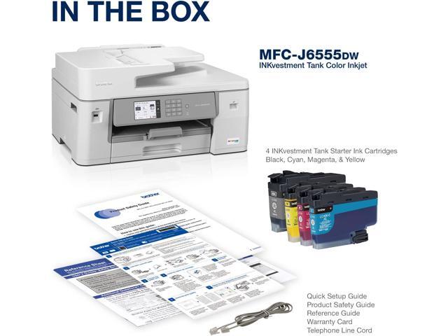 Brother MFC-J6555DW INKvestment Tank Color Inkjet All-In-One Printer with up to 1 Year of Ink In-box1 and 11" x 17" print, copy, scan, and fax...