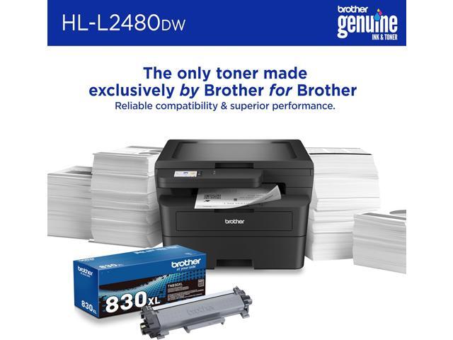 Brother - HL-L2480DW Wireless Black-and-White Refresh Subscription Eligible 3-in-1 Laser Printer, Great for Small Offices - Gray - image 4