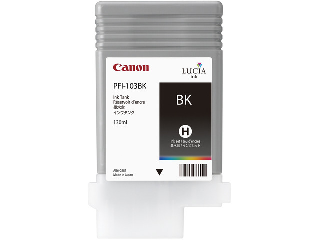Canon PFI-103BK for imagePROGRAF iPF500, iPF600 and iPF700 Printers; Black(2212B001)