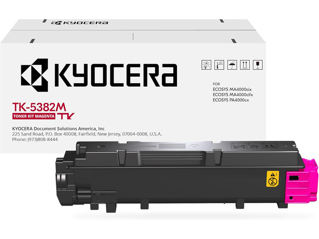 Kyocera TK-5382M Magenta Toner Cartridge for ECOSYS MA4000cifx / MA4000cix / PA4000cx Model Laser Printers - 1T02Z0BUS0