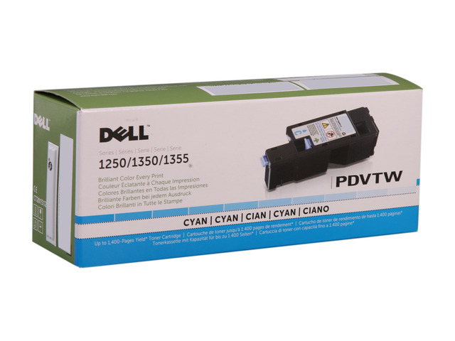 Dell FYFKF 331-0777 Toner Cartridge for Dell 1250c, 1350cnw, 1355cn and 1355cnw Color Printers Cyan