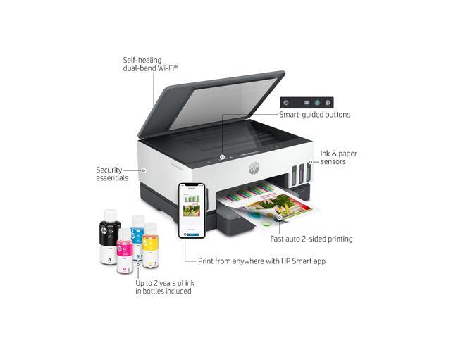 HP - Smart Tank 7001 Wireless AI-Enabled All-In-One Supertank Inkjet Printer with 3 Years of Ink Included¹ - White & Slate - image 2