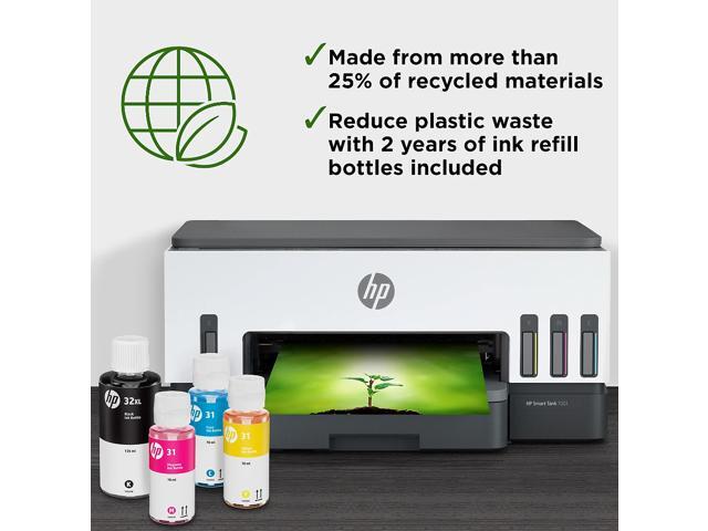 HP - Smart Tank 7001 Wireless AI-Enabled All-In-One Supertank Inkjet Printer with 3 Years of Ink Included¹ - White & Slate - image 11