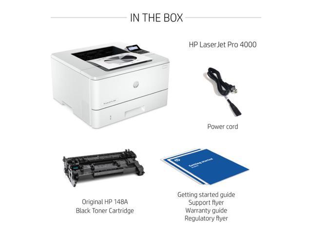 HP - LaserJet Pro 4001n Black-and- Laser Printer - White - image 9
