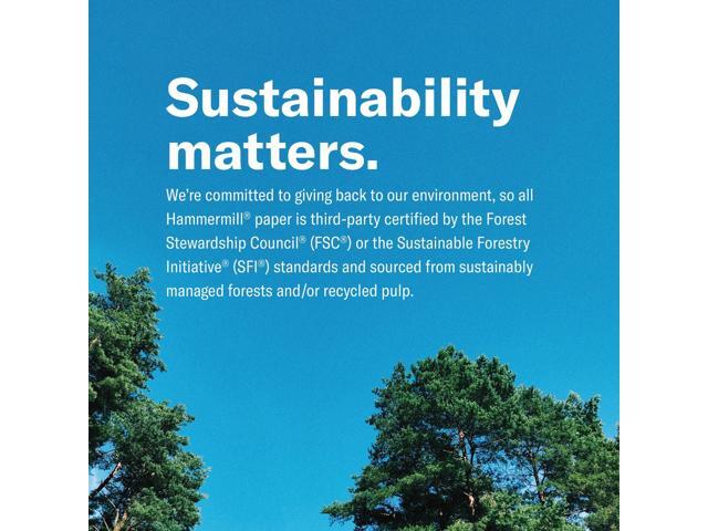 Hammermill 105007 Copy Plus Paper - White - 92 Brightness - Letter - 8 1/2' x 11' - 500 / Ream - FSC - Acid-free, Quick Drying