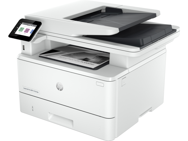 HP - LaserJet Pro MFP 4101fdn AI-Enabled Black-and- All-in-One Laser Printer - White - image 2